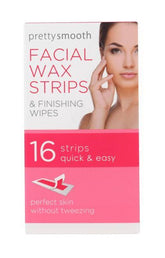 16PK FACIAL WAX STRIPS & FINISHING WIPES